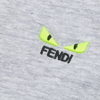 FENDI KIDS 芬迪 奢侈品童装 19秋冬新款 男童灰色棉质短袖T恤 JMI280 7AJ F0HA2 12A/12岁/155cm