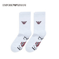 EMPORIO ARMANI UNDERWEAR 阿玛尼奢侈品19秋冬新款男士袜子（两双装） 303122-9A300 WHITE-00010 U