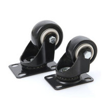 冰禹 BYJZ-3592 黑色静音耐磨脚轮（2个）橡胶家具轮 滑轮平板轮子 转椅轮子 静音1.5寸万向