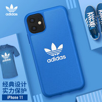 adidas（阿迪达斯）苹果新品iPhone11 6.1英寸 时尚防摔防滑手机壳保护套 时尚三叶草系列-经典蓝