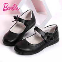 芭比 BARBIE 2020春季新款儿童黑皮鞋女童公主黑色皮鞋女孩小学生演出鞋 3911 黑色-新 30码