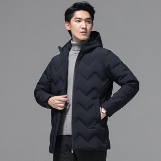 商品富贵鸟 羽绒服男士冬季外套中长款秋冬连帽新款时尚修身休闲情侣