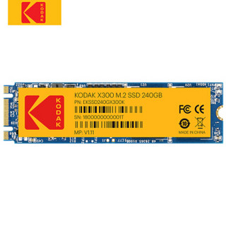 Kodak 柯达 X300系列 X300 固态硬盘 240GB M.2接口 (SATA总线） X300 240GB