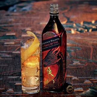 尊尼获加 （JOHNNIE WALKER ）洋酒  苏格兰进口调配威士忌700ml 权力的游戏-火版