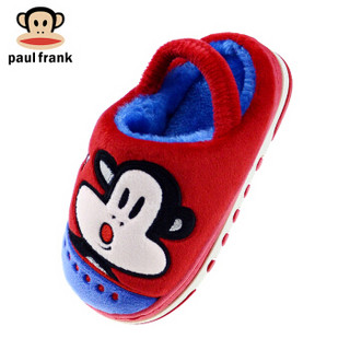 PaulFrank 大嘴猴儿童棉拖鞋 男童女童舒适保暖家居拖 PF577K 红色 150(适合内长140mm）