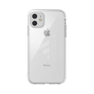 adidas iPhone 11苹果手机壳保护套6.1英寸防摔大logo透明款-三条纹