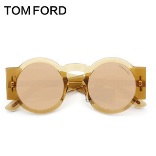 TOMFORD汤姆福特太阳镜复古圆框街拍潮搭时尚款男女墨镜TF0603-45E