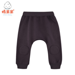 棉果果 童装男童套装加绒秋冬儿童套装加厚保暖柔绒外出两件套 19563 HIPHOP橙 100