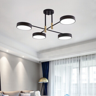 海德照明 HAIDE LIGHTING  led吊灯 客厅客厅灯现代简约三色温调光灯具灯饰 64W三色调光