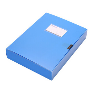 三木(SUNWOOD)效率王系列 55mmA4粘扣档案盒/文件盒/资料盒/办公文具 蓝色 48个装 P30-55