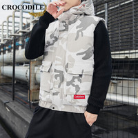 鳄鱼恤（CROCODILE）马甲 男士2019秋冬时尚潮流休闲百搭青春流行马甲 QT2026-G39073 卡其色 L