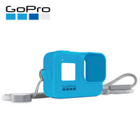 GoPro 运动相机配件 硅胶保护套 + 挂绳 (晴空蓝) 适用于HERO8
