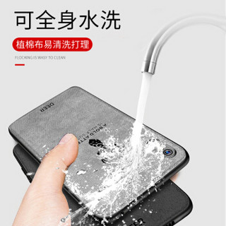 KEKLLE 苹果11ProMax手机壳 iPhone11promax保护壳 布纹防摔保护套防手汗防滑全包网红抖音同款潮壳 中国红