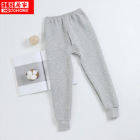 红豆居家2019新款儿童秋裤中大童女童纯棉空气层保暖打底裤209 浅灰 165/90