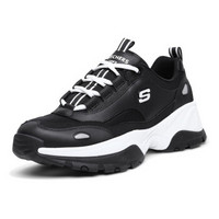 斯凯奇（Skechers）时尚休闲男款D’LITES复古熊猫老爹鞋 999031 黑色/白色/BKW 42