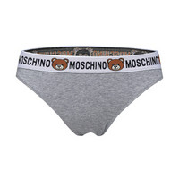 MOSCHINO 莫斯奇诺 UNDERWEAR 莫斯奇诺 女士灰色小熊图案棉质三角内裤 Z A4715 9003 0489 2码