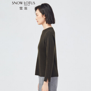 雪莲 SNOW LOTUS秋冬山羊绒简约圆领女套头衫针织衫羊绒衫 798024 Q428 110