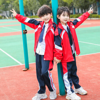 仙丫 2019秋冬季新款女装新品短外套女小学生校服套装学院风班服 AAACJFS02 D215女款 160码（偏小一码）