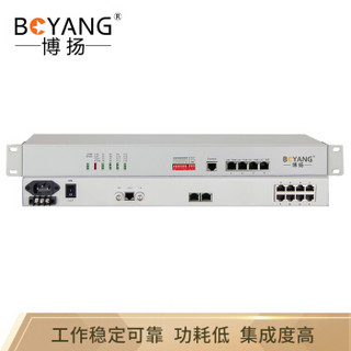 博扬（BOYANG）BY-8E1-4E PCM电话语音复用设备 E1转8路电话+4路以太网 机架式 双电源