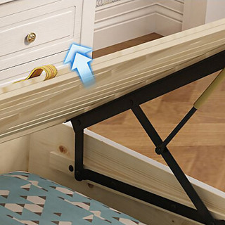 摩高空间高箱床储物床新中式实木床双人床轻奢简美婚床卧室收纳大床1.8米