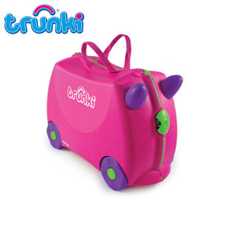 Trunki 儿童行李箱卡通图案可坐骑拉杆储物箱户外旅行箱18L-桃红色3岁以上