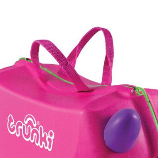 Trunki 儿童行李箱卡通图案可坐骑拉杆储物箱户外旅行箱18L-桃红色3岁以上
