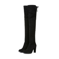 STUART WEITZMAN 斯图尔特·韦茨曼 SW女鞋 黑色绒面皮革过膝长靴 HIGHLAND BLACK SUEDE 39