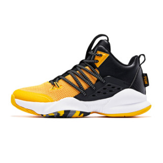 乔丹男鞋高帮减震厚底战靴篮球鞋运动鞋xm4590119谷穗黄黑色43