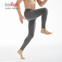 INTERIGHT男士秋裤棉单条装薄款单裤秋冬季保暖裤打底棉毛裤男式线裤衬裤 深麻灰 XXXL
