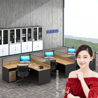 奈高NG屏风办公桌现代简约职员办公桌员工桌工作位F字型3人位