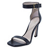 STUART WEITZMAN 斯图尔特·韦茨曼 SW 女士黑色牛皮脚裸高跟凉鞋 100SQUARENUDIST BLACK TRIPOLI 8.5/39