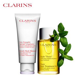 娇韵诗CLARINS 新生之美礼包 身体调和护理油100ml+抚纹身体霜200ml套装 孕期护理准妈妈必备金牌防孕纹