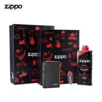 ZIPPO 打火机 礼盒套装 黑冰150ZL套装 打火机 防风火机