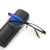 夕阳红老花镜男女通用防蓝光智能老人老花眼镜AX5326 哑黑 200D