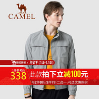 骆驼（CAMEL）男装 2019秋冬新款韩版潮流夹克男士时尚立领茄克衫休闲外套 D9F110307 太空灰XXXL