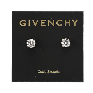 Givenchy纪梵希 女士经典圆型单钻银色四爪耳钉 79946990-887 银色 1
