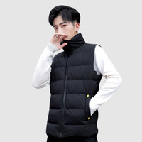 俞兆林马甲男加厚立领修身坎肩时尚潮流男士棉服马甲2019冬YMMJ1910285黑色M