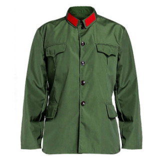 商品冰禹by-3153 老式怀旧65式军装 老军装演出服 红兵五角星 绿色军