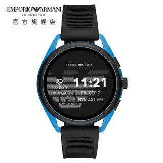 阿玛尼 Emporio Armani 新品手表第5代智能触屏腕表运动男独立GPS定位心率监测快充 长续航硅胶蓝带ART5024