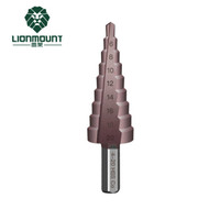 雷蒙含钴直三六角柄阶梯钻高速钢扩孔器多功能宝塔钻头钢板不锈钢开孔器台阶钻4-20mmACDS016-LS