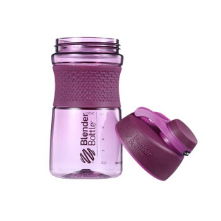 Blender Bottle 摇摇杯运动水杯健身水壶蛋白粉杯子Tritan材质带刻度搅拌球  紫色约600ml