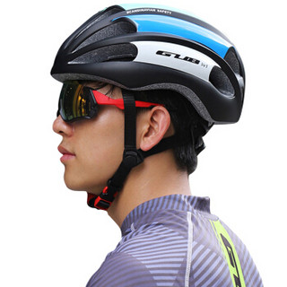 GUB SV1自行车一体气动头盔公路山地单电动女男安全车帽骑行装备透气通风 蓝色L