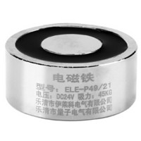 伊莱科（ELECALL） 直流电磁铁吸盘 微型小型圆形强力电吸盘磁铁吸力45Kg ELE-P49/21 DC24V
