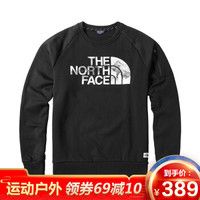 北面休闲卫衣情侣款 TheNorthFace 19秋冬新品户外舒适抓绒长袖 3VUB JK3/黑色 M/170