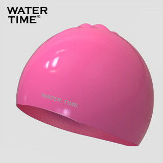 WATERTIME 泳帽硅胶男女儿童成人长发游泳帽防水舒适专业游泳帽子不勒头 粉色