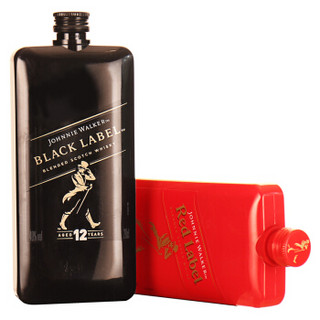 尊尼获加（Johnnie Walker）洋酒 威士忌黑牌200ml+红牌200ml（口袋瓶套装）