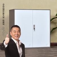 中伟矮柜更衣柜办公柜储物柜钢制铁皮柜文件柜鞋柜档案柜茶水柜拆装咖白二门矮柜