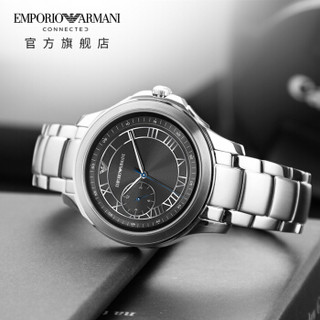 阿玛尼(Emporio Armani)手表 第4代新款大屏时尚欧美智能触屏腕表钢带男独立GPS定位心率监测快充新品ART5010