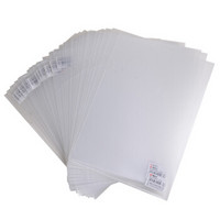 晨光（M&G）ADM94515透明L型单页夹单片夹文件夹 L形软胶套资料保护夹防尘防水 1包，30个装