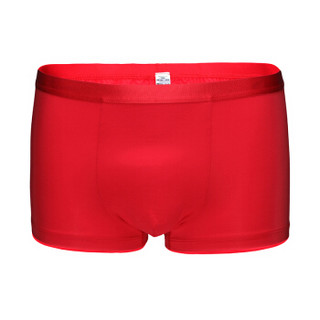 爱慕先生内衣优享莫代尔男士中腰平角内裤男式纯色 NS23U51红色185/XL